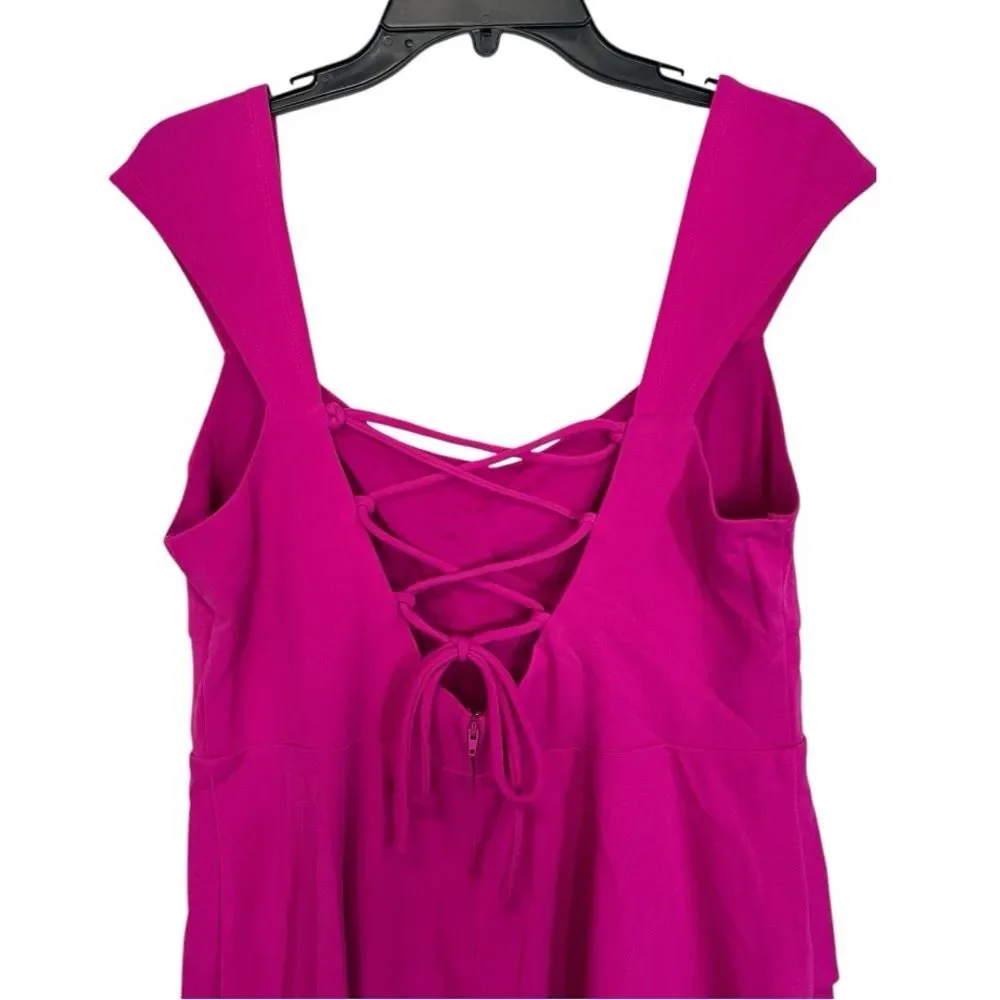 NWT City Studio | Girls‎ Pink Sheath Short V Neck Sleeveless Zipper Dress 17